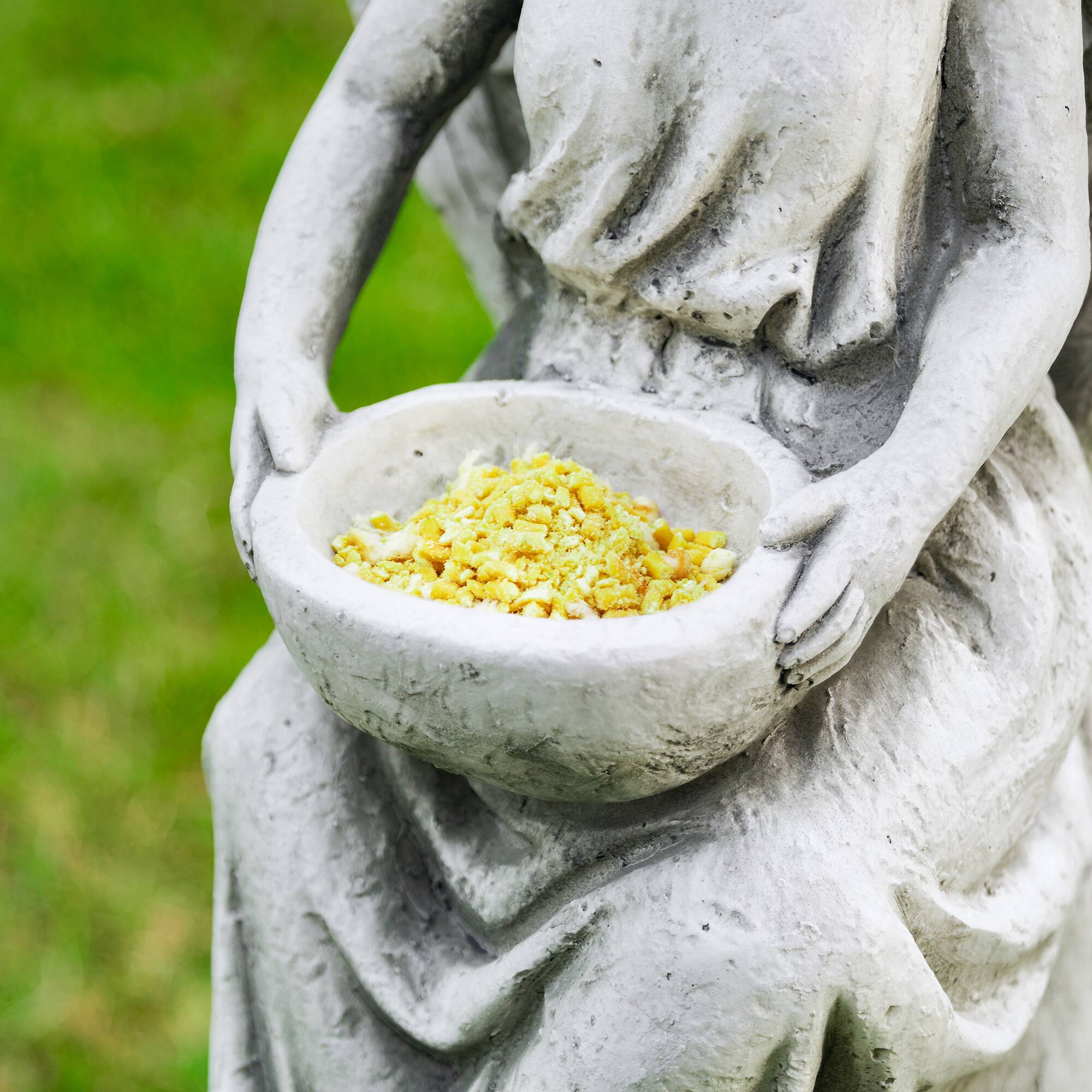 Glitzhome® 31" Angel Garden Bird Feeder Statue